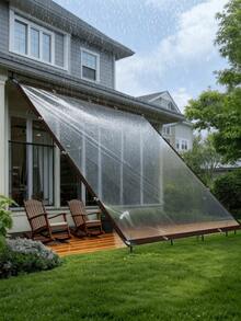 Thickened Transparent PE Waterproof Tarp, With Edging, Windproof Dustproof Warm Plant Cover, Waterproof Cost-Effective Rain Tarp - transparent - View 1
