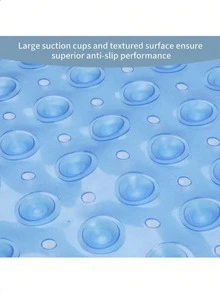 1PC Extra Long Non-Slip Bathtub Mat With Drain Holes And Suction Cups, Soft Feel, Machine Washable, Bathroom Shower Mat - For Home, Hotel, And Travel - Multi-Color Options - Multicolor - View 2