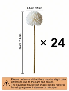 8/16pcs Artificial Chrysanthemum, Dandelion, Hydrangea Flower Bouquet, Suitable As Gift For Friends, Brides, Used For Wedding Decoration, Home, Office, Cafe, Party - White - View 10
