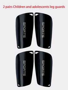 2 Pairs Professional Soccer Shin Guards, Children & Youth Calf Protection, Secure Fit, Lightweight & Comfortable - Multicolor - View 8