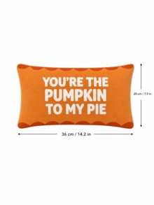 感恩節「You're The Pumpkin In My Pie」字母印花裝飾抱枕，橘色豐收靠墊，適用於沙發床，秋季居家裝飾點綴 - 彩色 - 查看 5