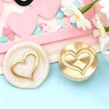 1pc Heart Series Thickened Brass Wax Seal Stamp Head (Without Handle, Handle Needs To Be Purchased Separately) - Single Piece - View 4