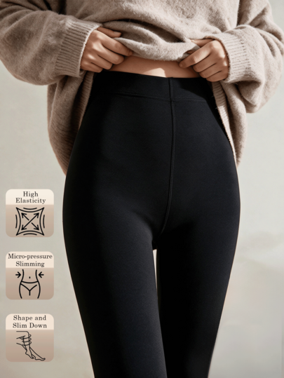 Celana Ketat Wanita Lembut, Elastis, dan Tidak Transparan, Kaus Kaki Beludru Lembut dan Nyaman Anti-Tersangkut, Legging Pinggang Tinggi Warna Polos Panjang 9/10, Lapisan Dasar Wanita untuk Aktivitas Sehari-hari, Menari, dan Kebugaran, Bernapas dan Nyaman, Bawahan Kasual Serbaguna