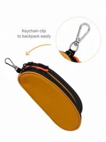 Double Layer Glasses Storage Bag, Soft Material With Zipper And Hook, Unisex Portable Double Zipper Glasses Storage Pouch, Suitable For Storing Glasses - Multicolor - View 2