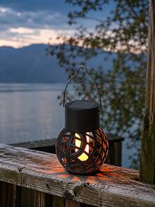 4/8pcs Outdoor Solar Flame Lights, Realistic Flickering Flame Effect, Hanging And Standing Dual-Use Design, Premium Solar Decorative Lights, Create Warm Atmosphere For Balcony, Patio And Garden Landscape - Multicolor - View 4