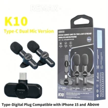 REMAX Wireless Noise-Canceling Lavalier Microphone, Mini 2.4G Wireless Clip-On Mic, Lossless Noise-Canceling Pickup, Plug-And-Play For Phone And Camera, Suitable For Video Recording, Teaching, Interview, And Podcast - View 7