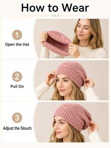 1pc Bohemian Minimalist Solid Color Beret, Autumn/Winter - Multicolor - View 4