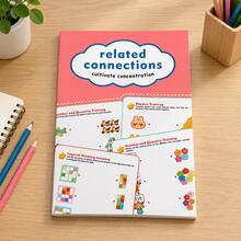 Related Connections Children's Activity Workbook, 32 Pages Logic Thinking & Attention Training Book, Shadow Matching & Quantity Practice Workbook, Preschool Early Education Toy, Children's Reading & Writing Learning Supplies - Hot Pink - View 5