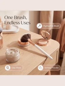 JINSHEE Professional Fan Brush Set, Mini Fan-Shaped Face Mask Brush For Facial Care, Soft Synthetic Bristles, Suitable For Mask/SPA/Essence, Reusable Beauty Tool - Black - View 5