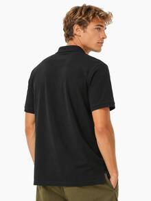 Timberland Áo polo nam dáng rộng thoải mái có cổ, phong cách công sở thoáng khí cho mùa hè và thể thao ngoài trời - màu đen - Xem 2