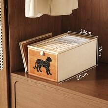 Underwear Storage Box With Dividers - Drawer Organizer, Suitable For Wardrobe And Bedroom, Housewarming Gift Multi-Functional Wardrobe Divider Box, 12-Grid Design With Dust Cover, Bedroom Storage And Organization, Wardrobe Accessories, Home Storage - Multicolor - View 13