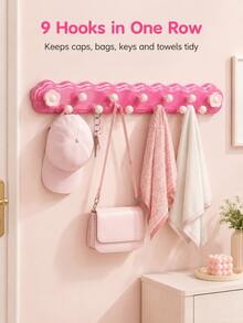 Suction Cup Wall Mount Rack, Multi-Hook Storage Rack, Dopamine Colorful Hanging Rack, Can Hang Hats, Bags, Keys And Towels, No-Drill Storage Hooks, Suitable For Bathroom, Entryway, Bedroom And Kitchen - Multicolor - View 4