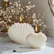 1PC/2PCS Ocean Series Scallop Silicone Mold DIY Shell Conch Aromatherapy Plaster Candle Ornament Soap Mold - Seashell Candle Mold - View 4