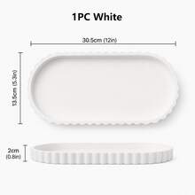 Large Capacity Silicone Bathroom Vanity Tray, Wavy Edge Decorative Countertop Storage Organizer, Suitable For Cosmetics, Perfumes, Toiletries, Soaps, Cleaners And Candles, Modern Coffee Table Storage Tray, Suitable For Bathroom, Bedroom, Vanity And Home Decor Accessories - Multicolor - View 17