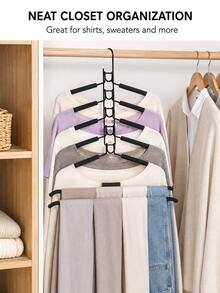 Multi-Layer Non-Slip Hangers, Closet Storage Hooks, Space-Saving, Suitable For Tops, Tank Tops And Multi-Functional Pants Rack, Scarf Rack, Closet Organizer, Suitable For Pants, Leggings, Scarves, Ties, Dormitory, Closet Organization, Holiday Gift - Multicolor - View 7