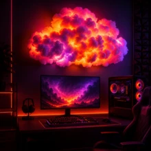 BINDLAN USB Thunder Lightning Light With Music Sync DIY Atmosphere Light, Customizable Shape, Multi-Scene RGB Color-Changing Decorative Light, Suitable For Gaming Room, Bedroom, Living Room, Holiday Decoration, Room Decor, Party, Halloween, Christmas, Holiday Gift - Multicolor - View 4