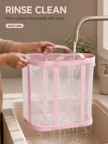This Breathable, Foldable Laundry Basket Is A Multi-Functional Portable Storage Basket Suitable For Bathrooms And Various Rooms. It Can Be Used As A Laundry Basket, Laundry Tray, Or Large-Capacity Storage Box To Meet The Storage Needs Of Clothing And Various Items. Suitable For Various Spaces, This Casual-Style Laundry Basket Is A Space-Saving Design Suitable For Various Environments. - Multicolor - View 9
