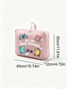 Tas Penyimpanan Perjalanan Multifungsi 5 Zona, Organizer Koper Portabel Kapasitas Besar untuk Pakaian dan Pakaian Dalam, Tas Pengemas Perjalanan dengan Motif Kartun Lucu - MultiWarna - View 11