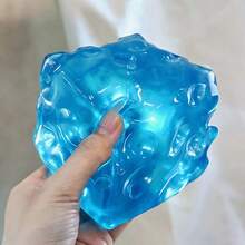 Tachimi 1pc Large Transparent Cheese Squishy Toy Stress Relief Calming Fidget With Soft Jelly Feel For Office Home School Travel Party Gift Birthday Easter Christmas Random Style & Packaging - Multicolor - View 3