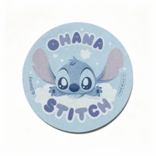 Mesuca 1pc Cute Stitch Round Drink Coaster, Cartoon Printed Decorative Pad, Tabletop Protection, Desktop Ornament, Ideal Holiday Party & Daily‑Use Gift For Animation Fans - Multicolor - View 14