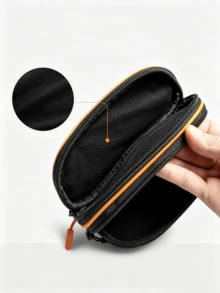 Double Layer Glasses Storage Bag, Soft Material With Zipper And Hook, Unisex Portable Double Zipper Glasses Storage Pouch, Suitable For Storing Glasses - Multicolor - View 8