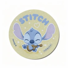 Mesuca 1pc Cute Stitch Round Drink Coaster, Cartoon Printed Decorative Pad, Tabletop Protection, Desktop Ornament, Ideal Holiday Party & Daily‑Use Gift For Animation Fans - Multicolor - View 13
