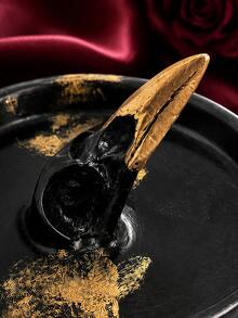 1pc Gothic Crow Skull Ring Tray, Black Gold Resin Jewelry Dish, Suitable For Rings, Earrings And Necklaces, Dark Academia Style Vanity Storage, Gift For Women, Gothic Lovers And Crow Fans - Multicolor - View 5