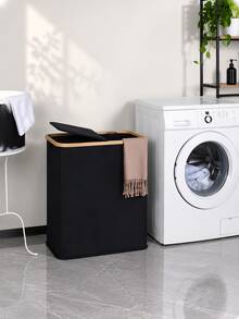 150L Laundry Basket With Lid And Liner, Large Capacity Washing Basket With Handle And Removable Cover, Foldable Clothes Storage Hamper With Inner Bag For Clothes, Toys, Towels, Bedding, Dorm Room Organization - 1 - View 2