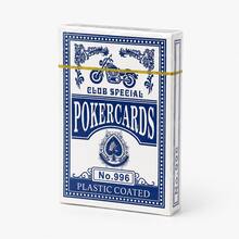 Vintage Poker Cards Set, No.996 Plastic Coated Playing Cards, Red & Blue Classic Design Deck, Retro Motorcycle Pattern Card Game Set, Party Entertainment Gift - Multicolor - View 2