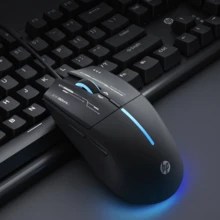 HP Mouse gaming berkabel M100 memiliki fitur pencahayaan RGB yang berkedip, antarmuka USB universal, desain ergonomis, penyesuaian DPI 4 tingkat, desain simetris, dan berbagai pilihan warna. Mouse ini cocok untuk laptop dan desktop. - View 8