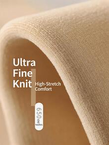 1pc Women 200g Fleece Lined Integrated Tights, Ultra‑Stretch Pantyhose, Snag Resistant, No Drop Crotch For Daily Wear - Apricot - View 2