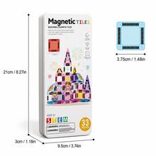 33/39pcs Magnetic Building Blocks - Mini Magnetic Tiles 5 Themes Set, Travel Portable Iron Box, Montessori Educational Learning DIY Toy, STEM Creative Assembly Game, Sensory Toy, Suitable For Boys And Girls Birthday Party Gift, Classroom Prize, Halloween, Christmas Gift - Multicolor - View 6