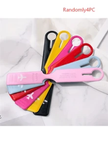1 buah Label Koper Motif Pesawat Terbang Kreatif - MultiWarna - View 16