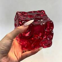 Tachimi 1pc Red Transparent Cheese Squishy Stress Relief Toy, Soft Jelly Texture, Suitable For Office, Home, School, Travel, Party Gift, Birthday, Easter, Christmas, Random Style And Packaging - Multicolor - View 4