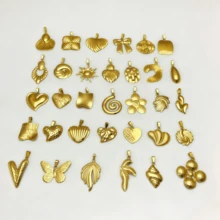 30Pcs Mixed Stainless Steel Pendant Set, Random Style Delivery, Fashion Personalized Heart Flower Butterfly Pendants For DIY Necklace Earring Jewelry - Multicolor - View 4