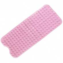 1PC Extra Long Non-Slip Bathtub Mat With Drain Holes And Suction Cups, Soft Feel, Machine Washable, Bathroom Shower Mat - For Home, Hotel, And Travel - Multi-Color Options - Multicolor - View 12