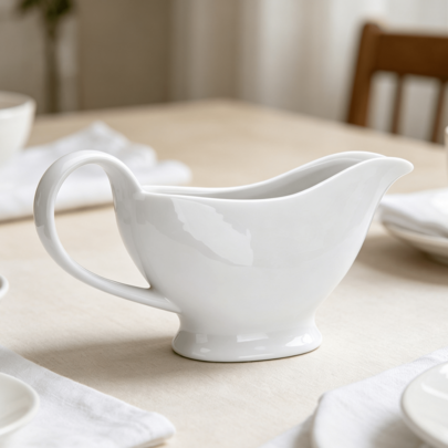 200ml Ceramic Sauce Boat, Gravy Boat, Spice Container For Dining Table, Ideal For Pouring Gravy Over Food, 20 * 9.7 Cm