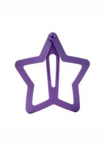 1pc Oversized Hollow Star Hair Clip, Giant Five-Pointed Star Hair Clip, Y2K Style Back Of Head Hair Clip, Unique Exaggerated Hair Accessory - Blue - View 7