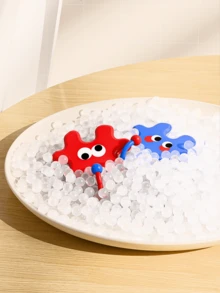 1pc Dopamine Cartoon Puzzle Adhesive Hook, No-Drill Wall Hook For Entry Door, Kitchen, Bathroom, Key Holder - Multicolor - View 6