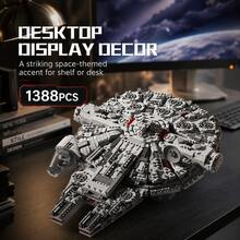 1388pcs Space Cargo Spaceship Building Block Model, Detailed Sci-Fi Starship Assembly Set, Adult Collectible Brick Display Model, Desktop And Bookshelf Decoration - Space Building Blocks - View 6