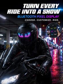 Lampu Peringatan Mata Setan LED untuk Helm Sepeda Motor dan Sepeda, Lampu Dekoratif Suasana Malam Hari untuk Berkendara dengan Mata Setan, Bluetooth, Kontrol Aplikasi, DIY - Helm LED Mata Jahat - View 9