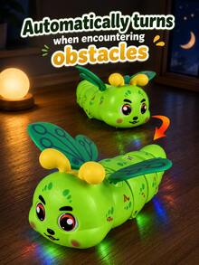 Caterpillar Music Toy With Beautiful Music And Flashing Lights, 360° Stunt Rotation, Early Learning Sensory Toy, Music Interaction, Perfect Gift Choice For Boys And Girls On Holidays And Birthdays - Multicolor - View 6