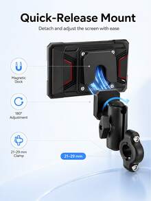 2026 Motorcycle 5-Inch GPS Car Screen, Supports Wireless CarPlay And Android Auto, IP67 Waterproof Touchscreen, GPS Navigation, Supports Wireless Connection, Siri, Voice Assistant, Voice Control, Includes Mount - CarPlay Dash Cam - View 8