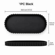 Large Capacity Silicone Bathroom Vanity Tray, Wavy Edge Decorative Countertop Storage Organizer, Suitable For Cosmetics, Perfumes, Toiletries, Soaps, Cleaners And Candles, Modern Coffee Table Storage Tray, Suitable For Bathroom, Bedroom, Vanity And Home Decor Accessories - Multicolor - View 15