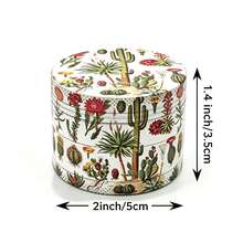 Premium Zinc Alloy Grinder -50mm UV Printed Exotic Desert Cactus Pattern Print, Efficient Spice Grinder, Vanilla Crusher, Suitable For Daily Use, Exquisite Gift For Men And Women, Christmas Gift Choice, Best Gift Option - View 3