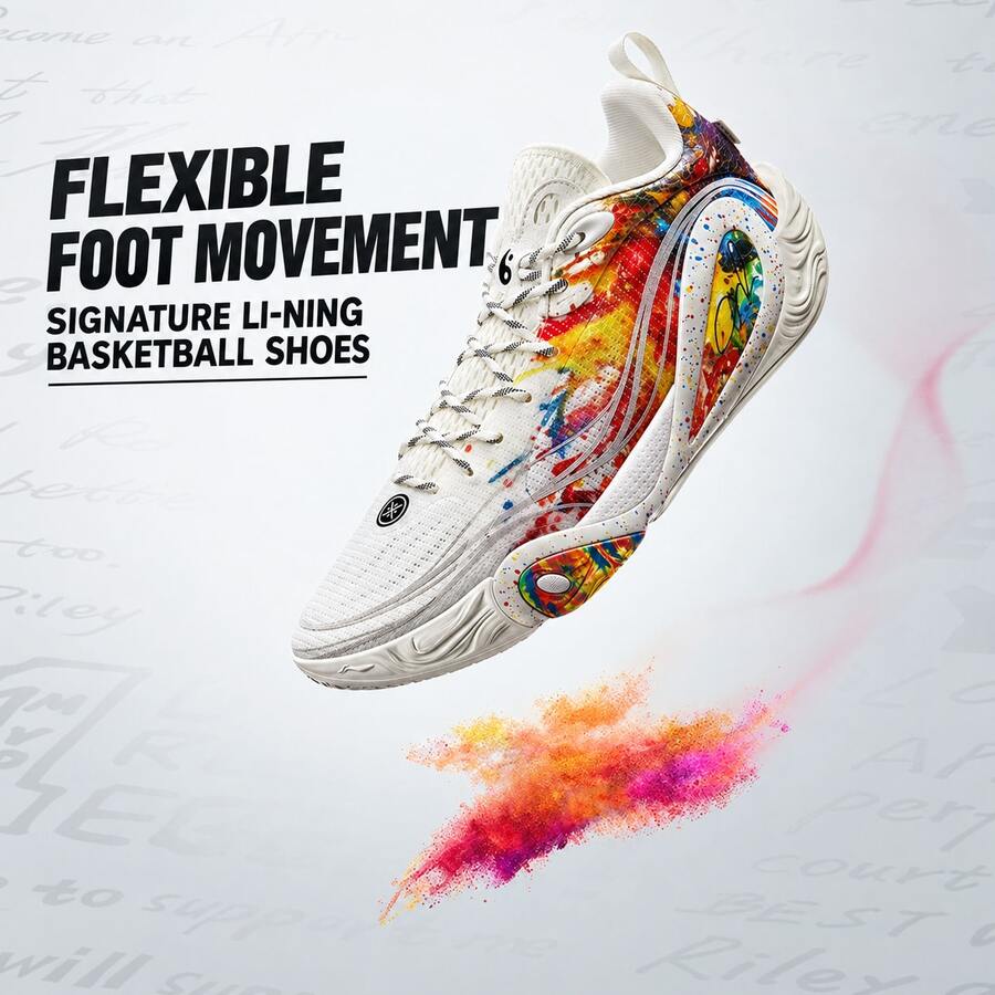 Li Ning WADE DLO 1 Men's Lightweight High Elasticity Basketball Court Shoes ABPV009