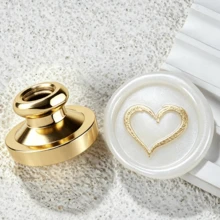 1pc Heart Series Thickened Brass Wax Seal Stamp Head (Without Handle, Handle Needs To Be Purchased Separately) - Single Piece - View 18