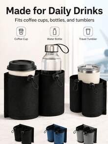 Multi‑Pocket Luggage Handle Storage Pouch, Water Bottle & Document Holder For Suitcase, Adjustable Luggage Binding Belt Travel Must‑Have Gear - Multicolor - View 7