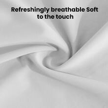 1pc Cool & Breathable Pillowcase, Minimalist Solid Color Butterfly Pillow Cover, Smooth Hidden Zipper Design, Machine Washable Pillowcase - 24.4*16.3inch - Light Grey - View 3