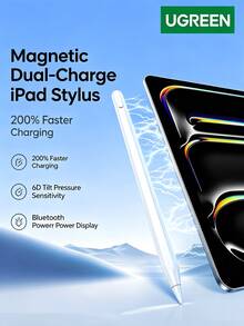 UGREEN LP707 Capacitive Stylus Pen [Dual Charging] Compatible With 2026 Pro/Air8/Mini/IPad11 Tablet Touch Screen IPad Pen Apple Pencil White - View 2